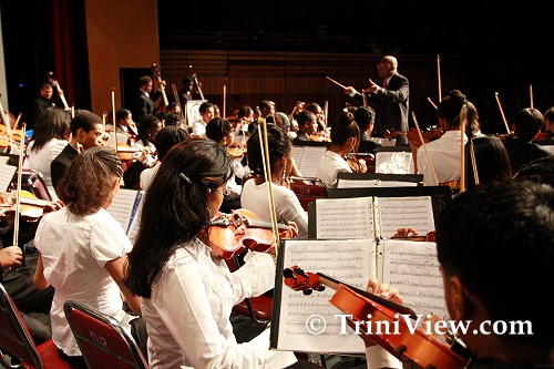 Members of the TTYP Advanced Orchestra, featuring musicians from Venezuela's FESNOJIV