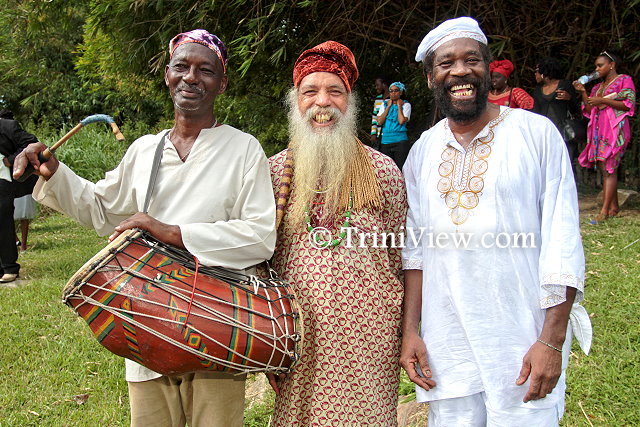 Elders of the Orisha tradition present at Junior Noel's send-off